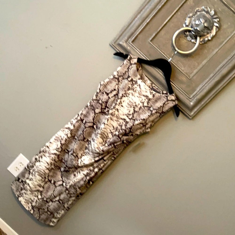 Covington Snake Print Mini Bodycon Dress
Covington